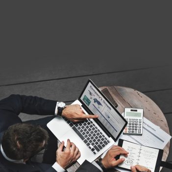 Businessmen working on strategic planning